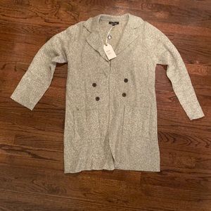 Grey long sleeve cardigan